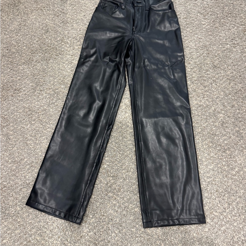 Abercrombie & Fitch Black Leather Trousers